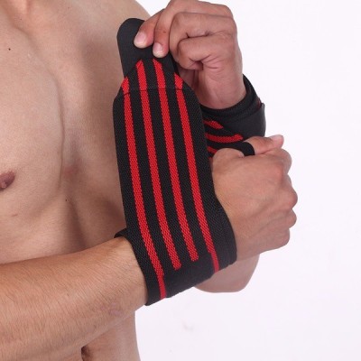 DreamPalace India Weight Lifting with Velcro closure Wrist Support Wrist Support(Red, Black)