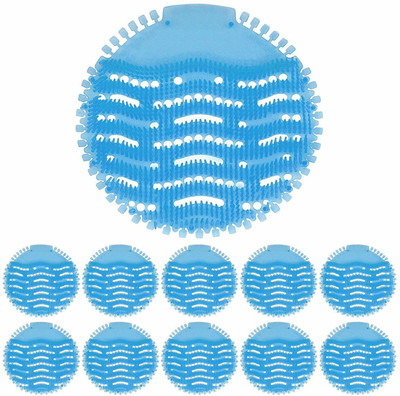 KR STORE Urinal Screen Mat Blue - 10 Pcs Set (Exciting New Fragrances Which Last for 30 Days) Aquamarine Mat Toilet Cleaner(10 x 1 ml)