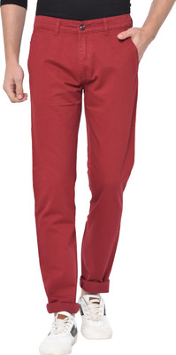 STUDIO NEXX Regular Fit Men Maroon Trousers