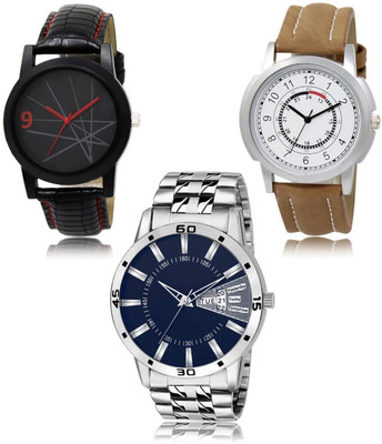 SWIFFIN New latest Designer Combo of 3 Analog Watch  - For Men