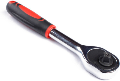 ASRAW Professional Quality 6 inch Long 1/4 Driver Ratchet Handle Socket Wrench Heavy Duty Double Sided Rachet Wrench(Pack of 1)