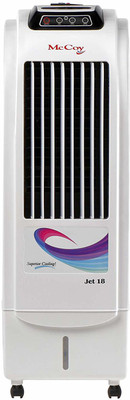 Mccoy 18 L Tower Air Cooler (White, Black, Honey Comb Tower Air Cooler Without Remote Control (White/Black))