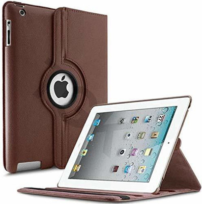 TGK Book Cover for Apple iPad 2, iPad 3,iPad 4 (A1458, A1459, A1460, A1416, A1430, A1403, A1395, A1396, A1397)(Brown, Cases with Holder)
