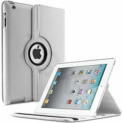 TGK Book Cover for Apple iPad 2, iPad 3,iPad 4 (A1458, A1459, A1460, A1416, A1430, A1403, A1395, A1396, A1397)(White, Cases with Holder)