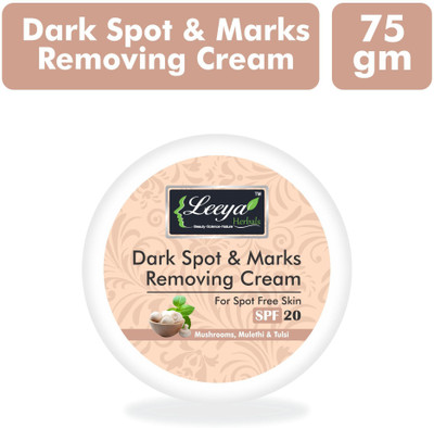 Leeya HERBALS PARABEN FREE VITAMINC VITAMIN B3 VITAMIN E WHITE MULBERRY ALOEVERA LIQUORICE GREEN TEA TEA TREE OIL NEEM HONEY APPLE CIDER VINEGAR PAPAYA AMLA RAKT CHANDAN MANJISHTHA DARK SPOTS AND MARKS CORRECTOR AND REMOVING CREAM 75 GM(75 g)