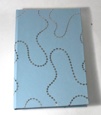 Camlon Exports Handmade diary with sequence work A4 Diary Unrulled 96 Pages(Blue)