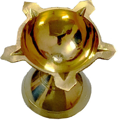 Shoppernation Brass Table Diya(Height: 2.5 inch)