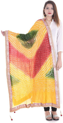 KALPIT CREATIONS Art Silk Printed, Self Design, Embellished Women Dupatta