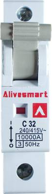 ALIVESMART C' Series SP MCB 32AMP CSXXX 32 amp MCB