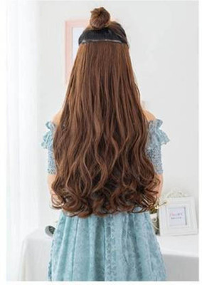 Blushia Natural Feel Brown Clip On Wavy Hair Extension