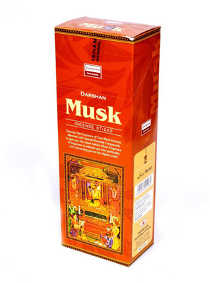 Bansiwal Musk Darshan Fragrance 6 pkt of 20 Sticks Each (Contains 120 Incense Sticks/Natural Agarbatti) Musk(1 Units, Set of 1)