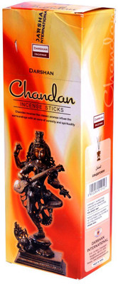 Bansiwal Chandan Darshan Fragrance 6 pkt of 20 Sticks Each (Contains 120 Incense Sticks/Natural Agarbatti) Chandan(1 Units, Set of 1)