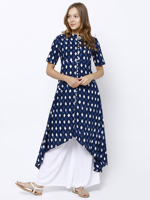Vishudh Women Printed Anarkali Kurta(Multicolor)