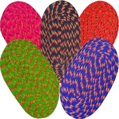 NAVRUDRA Cotton Door Mat(Multicolor, Large, Pack of 5)