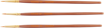 NOZOMI Artist Grade Synthetic Round Tip Brushes for Acrylic / Oil / Watercolor Painting (Size 00)(Brown)