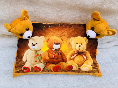Gopal Ji Creations Microfibre Sleeping Pillow Pack of 1 Toons & Characters(Brown)
