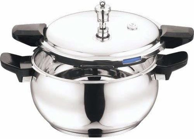VINOD 18/8 Stainless Steel Sandwich Bottom Magic Pressure Cooker (3.5 LTR) 3.5 L Outer Lid Induction Bottom Pressure Cooker & Pressure Pan(Stainless Steel)