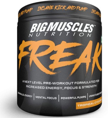 BIGMUSCLES NUTRITION Freak Tropical Cyclone Preworkout 30 Serving BCAA(180 g, Tropical Cyclone)