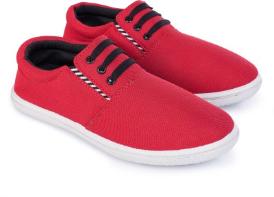 Kzaara Slip On Sneakers For Men(Red , 6)