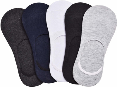 UZUN Unisex Self Design, Solid Peds/Footie/No-Show(Pack of 5)
