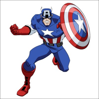 sp decals 50 cm Captain america wall sticker Design (Cover Area :-50x58cm) Self Adhesive Sticker(Pack of 1)