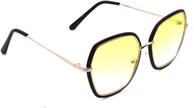 PETER JONES Over-sized Sunglasses(For Women, Yellow)