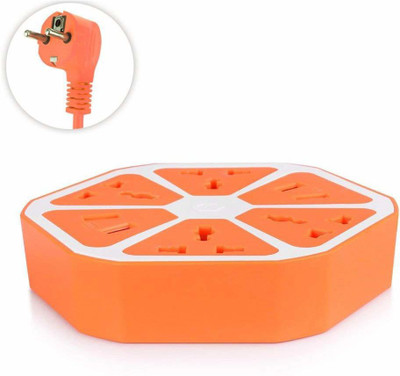 pentroclick HEXAGON SOCKET WITH SURGE PROTECTION 4 USB PORT 2 A Three Pin Socket