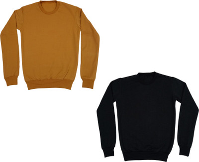 Indistar Full Sleeve Solid Boys & Girls Reversible Sweatshirt