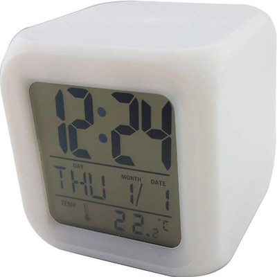 SEASPIRIT Digital Digital 7 Color Changing Alarm Clock