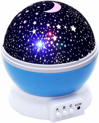 Anirdesh Star Master Dream Colour Rotating Plastic Lamp | Flashing Turret Star Moonlight Star Projector Rotating Disco Night Light Table Lamp(14.73 cm, Multicolor)