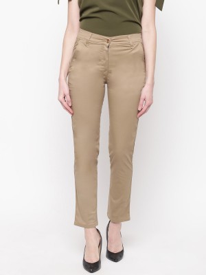 MAYRA Regular Fit Women Beige Trousers