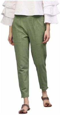 Neelo Kurti Slim Fit Women Green Trousers