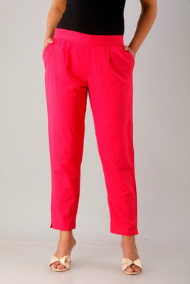 LIYARA Regular Fit Women Pink Trousers
