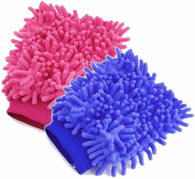 AuTO ADDiCT Microfiber Vehicle Washing  Hand Glove(Pack Of 2)