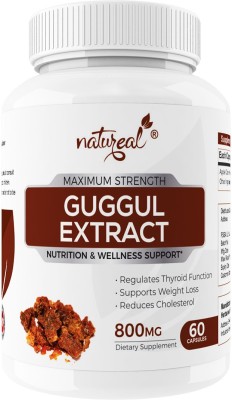 Natureal Guggul Pure Extract 800mg Capsule for Natural Weight Management & Overall Wellness(60 No)