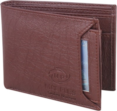 WOOD BAZAR Men Brown Artificial Leather Wallet(6 Card Slots)