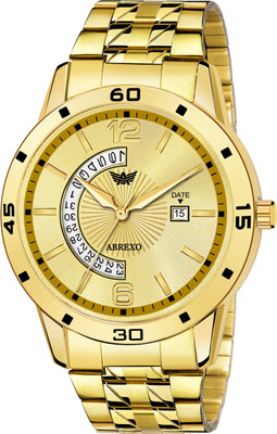 Abrexo 1228-GD GOLD Gold Platted Unique New Design Date Feature Boys Analog Watch - For Men