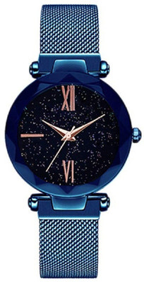 snapcrowd Magnet-Roman Luxury Mesh Magnet Buckle Starry sky Dial Quartz Movement Analog Watch Analog Watch - For Men & Women