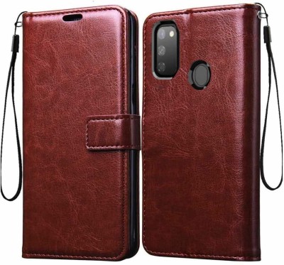 AGEIS Flip Cover for Samsung Galaxy M31 / M21/ M30S(Brown, Shock Proof, Pack of: 1)