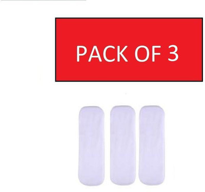 MELVIS Microfiber 4 Layer Baby Diaper Inserts - Reusable Baby Cloth Diaper, Age 0-24 Months, White (Pack of 3) - S - M(3 Pieces)