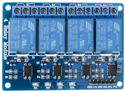 TRUSTECH 4 Channel Relay Module with light coupling 5V red board Micro Controller Board Electronic Hobby Kit