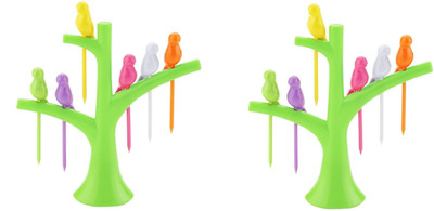 Right Traders Disposable Plastic Fruit Fork Set(Pack of 2)