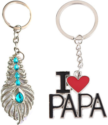 ShopTop I Love Papa & OMG Metal Combo Key Chain Key Chain