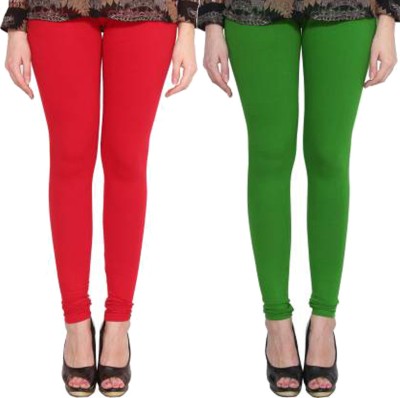 Clarita Churidar  Ethnic Wear Legging(Red, Green, Solid)