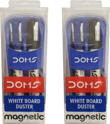 DOMS 2 WHITE BOARD MAGNETIC DUSTER(Set of 2, Black)