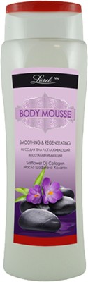 Larel Smoothing -Regenerating body mousse with safflower oil and collagen 400ml(made in Europe)(400 ml)