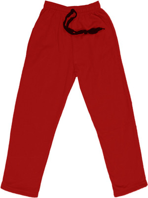 IndiWeaves Track Pant For Boys & Girls(Red, Pack of 1)