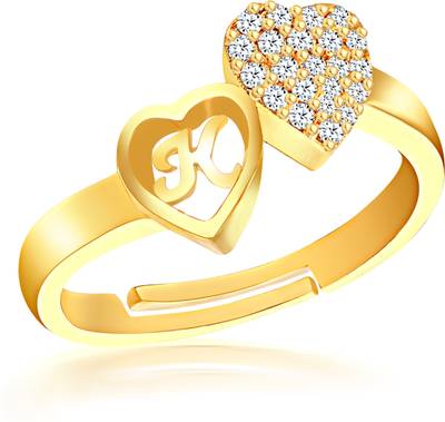 Divastri Jewellery Stylish Heart Golden Name Alphabet Letter