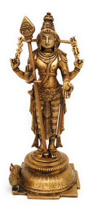 Bhunes Decorative Showpiece  -  27 cm(Brass, Gold)