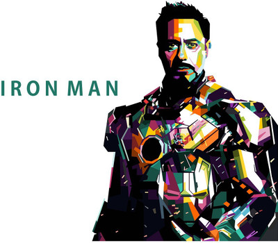 Littlebuds 70 cm Iron Man Removable Sticker(Pack of 1)